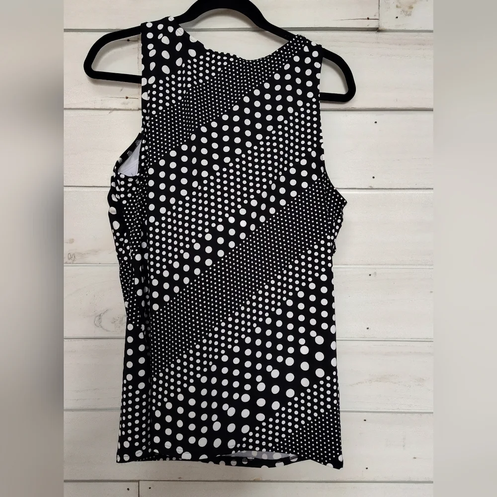 Lands' End Black and White Polka Dot Tankini - Picture 3 of 6